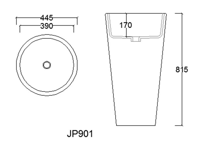 Jestone custom solid surface basin company for hotel-2