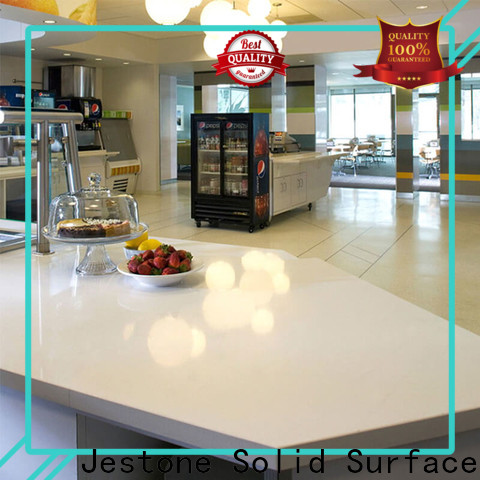 Jestone latest artificial quartz stone supply for restaurant