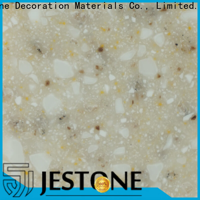 Jestone orange solid surface sheet slabs factory for hotel